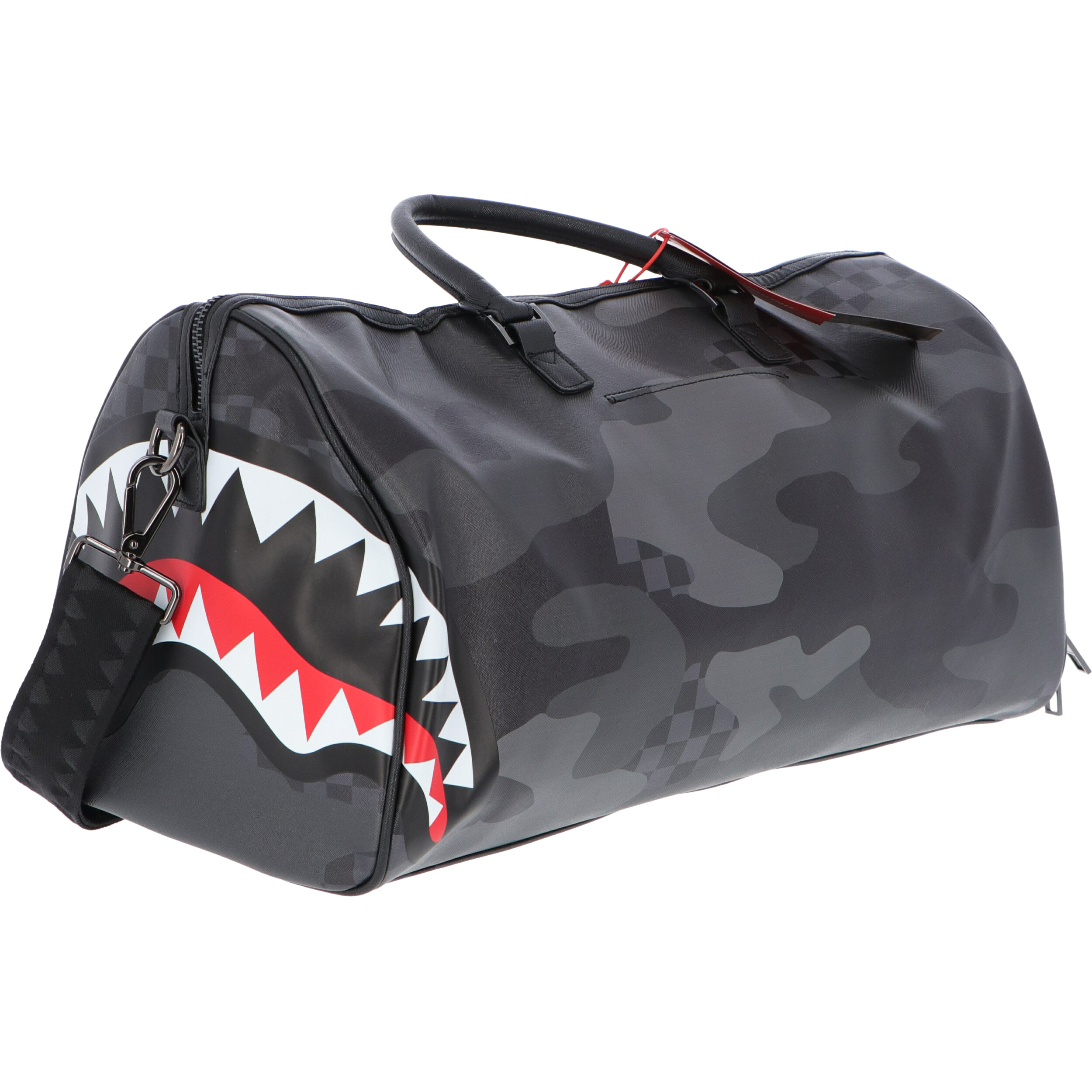 SPRAYGROUND Sprayground borsone uomo camouflage con bocca shark applicata  in pvc nel check 910D4613NSZ | ViaMonte Shop