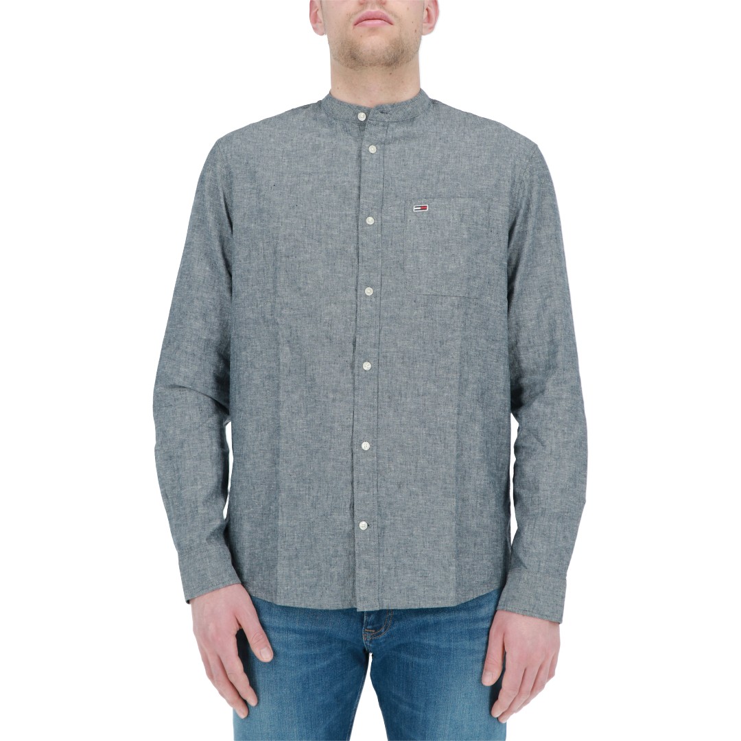 Tommy hilfiger Uomo Camicia Tommy Hilfiger Jeans Uomo Reg Mao Linen Blend 18964V
