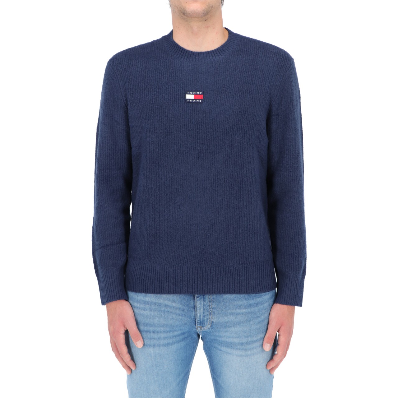 Tommy hilfiger Uomo Maglia Tommy Hilfiger Jeans Uomo Solid Badge Sweater 11341Q