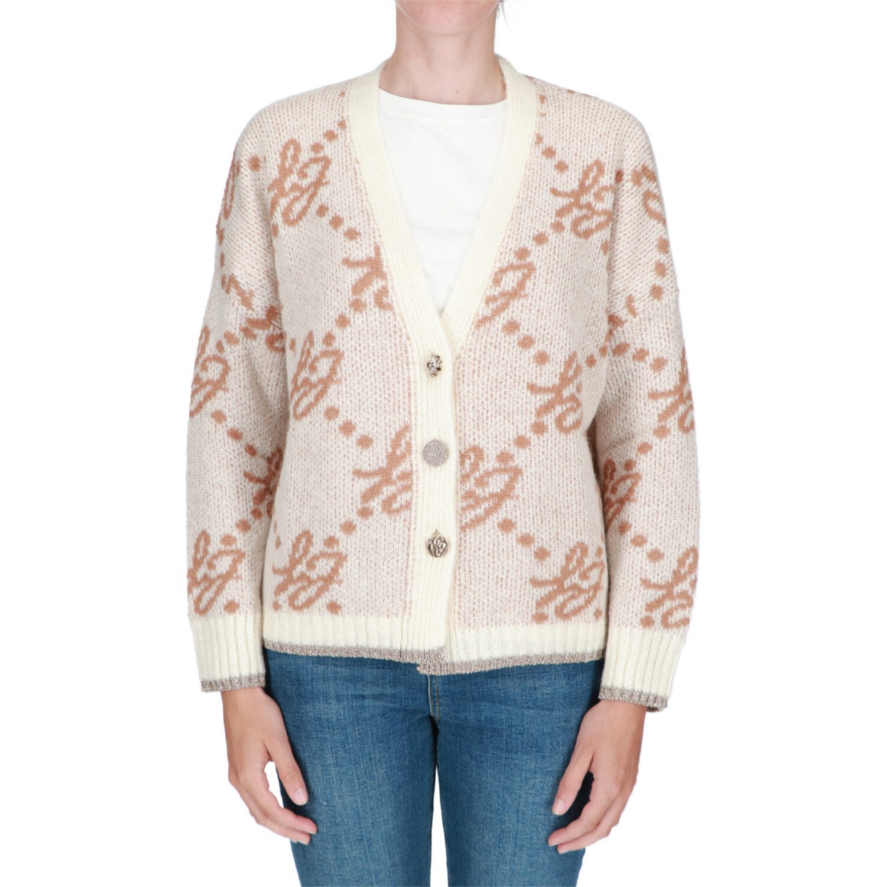Liu jo Maglia Liu Jo Jeans Donna Aperta M/L Brand Lovers MF3226U
