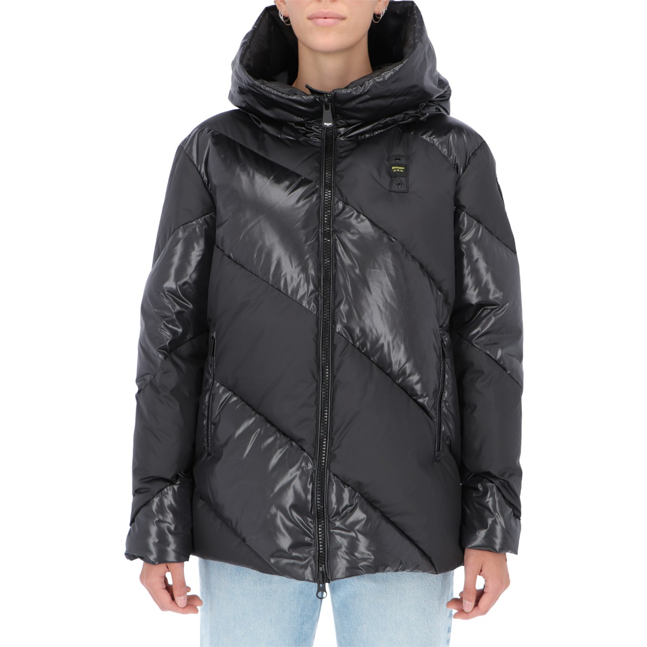 Blauer Donna Piumino Blauer Usa Donna Cappuccio Bicolor Corto 3158Q