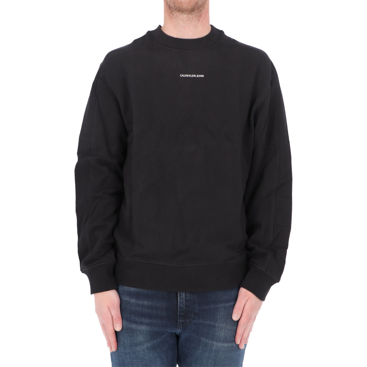 Calvin klein jeans Felpa Calvin Klein Jeans Uomo Micro Branding Crew 18507Q