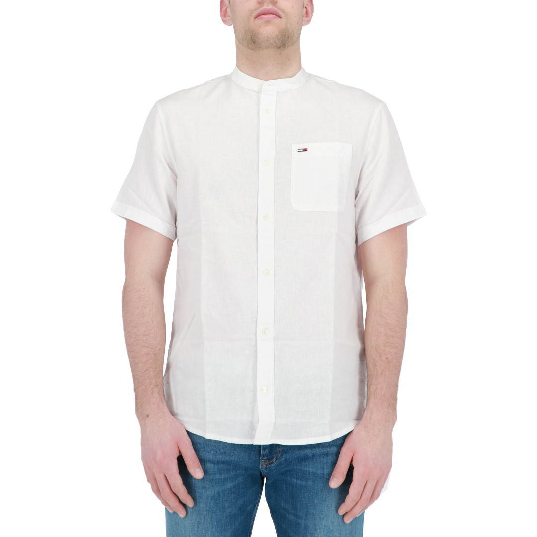 Tommy hilfiger Uomo Camicia Tommy Hilfiger Jeans Uomo Reg Mao Linen Blend 18965V