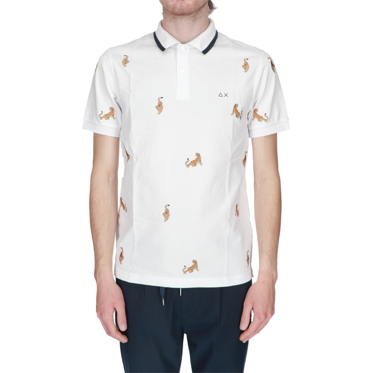 Sun68 Polo Sun 68 Uomo Full Embroidery Elast. A33129T