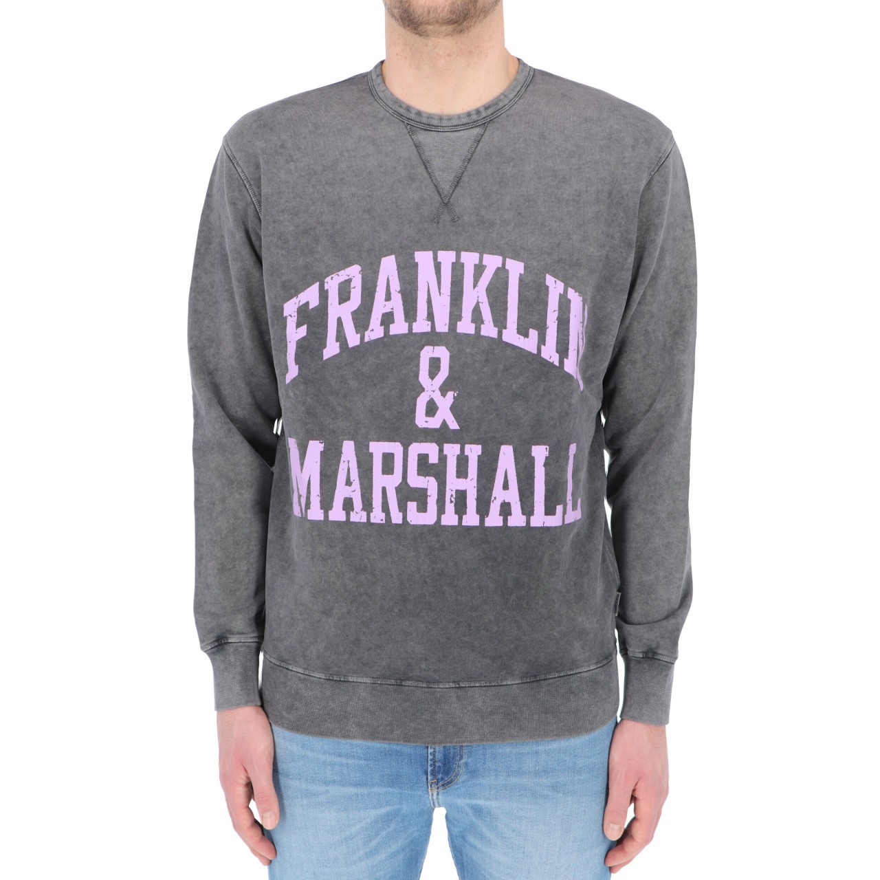 Franklin&marshall Felpa Franklin &amp; Marshall Uomo Stampa Lavato JM5067R