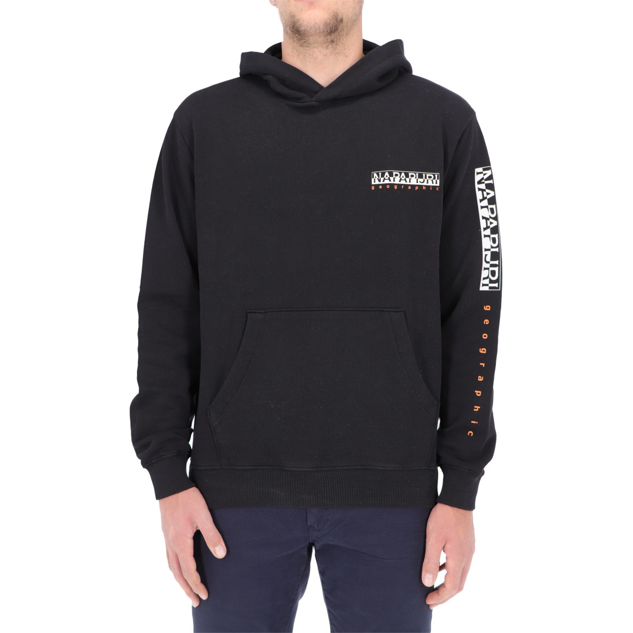 Napapijri Uomo Felpa Napapijri Uomo B-Roen H Cappuccio Cotone BROENHQ