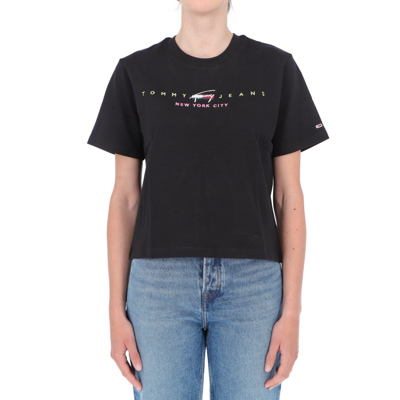 Tommy hilfiger Donna Tshirt Tommy Hilfiger Jeans Donna Bxy Crop Modern 09923P