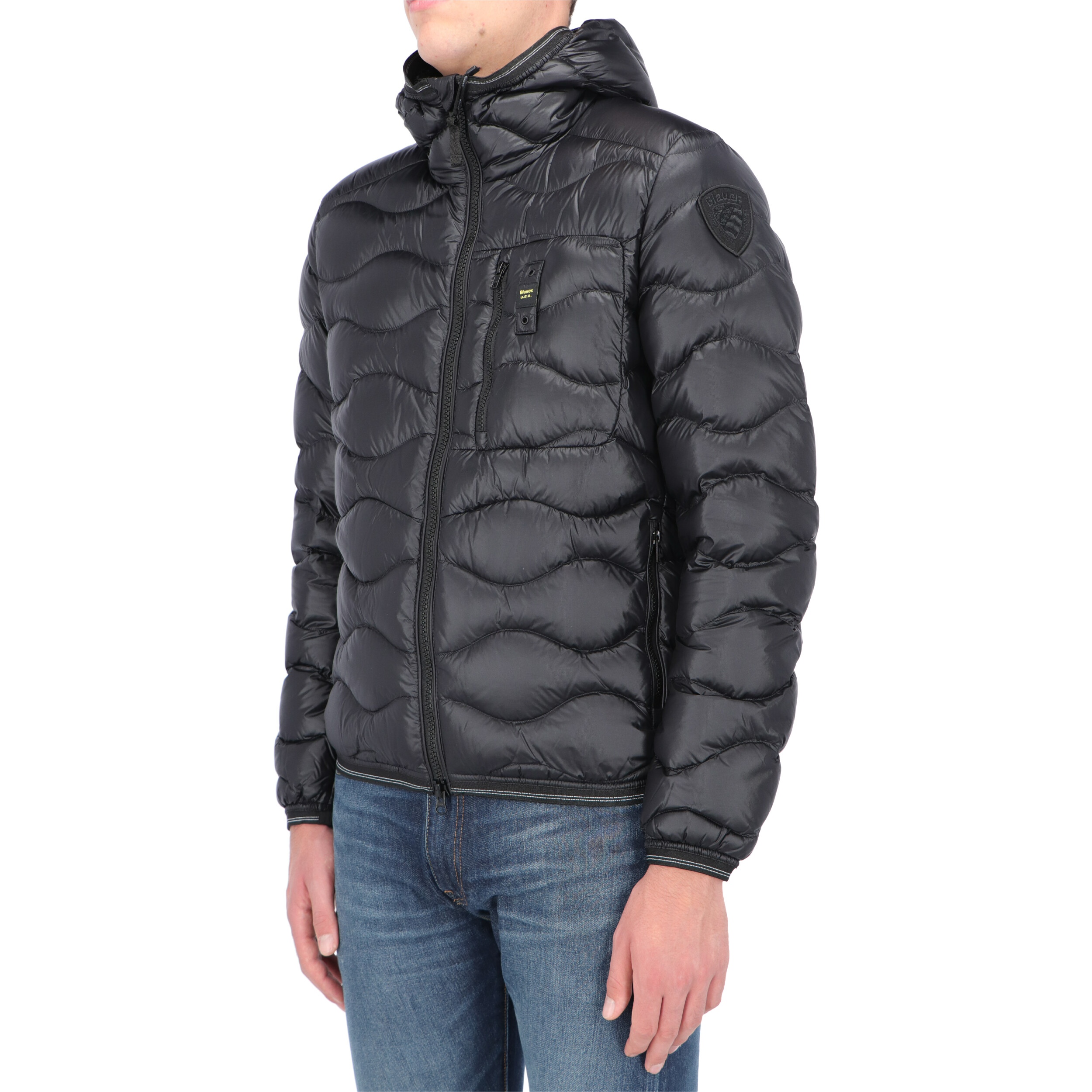 Giacca Blauer Usa Uomo Piuma Onda Cappuccio | PIUMINI | ABBIGLIAMENTO | UOMO  | Ochner Shop