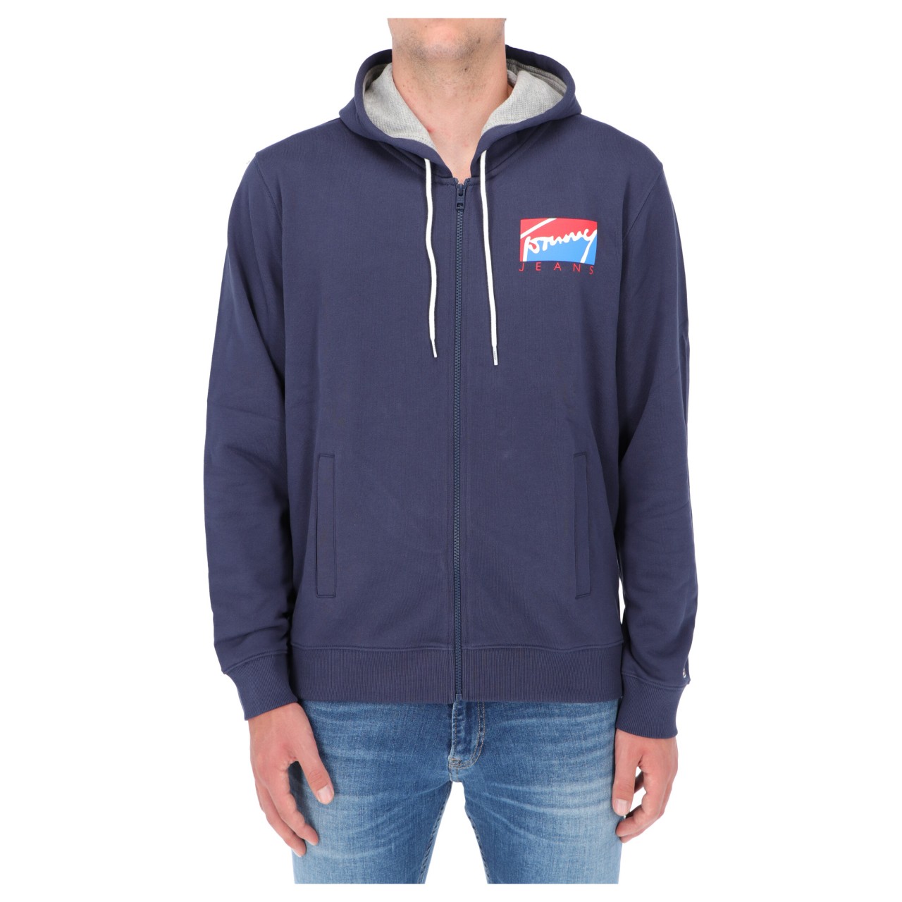 Tommy hilfiger Uomo Felpa Tommy Hilfiger Jeans Tjm Essential Zip Hood 10908Q