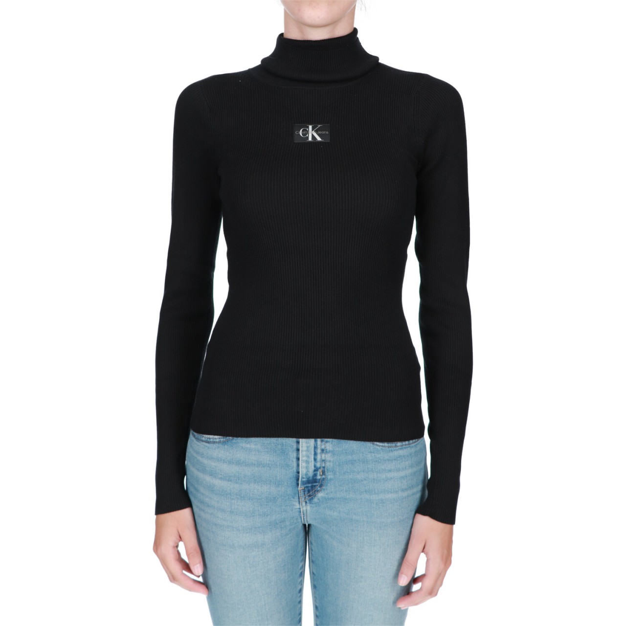 Calvin klein jeans Maglia Calvin Klein Jeans Donna Badge Roll Neck Logo 21688U