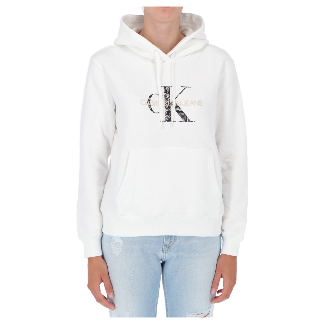 Calvin klein jeans Felpa Calvin Klein Jeans Donna Reptile Monogram Hoodi 16236Q