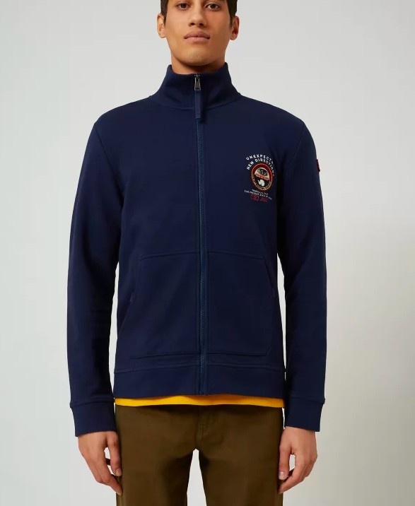Felpa Napapijri Uomo Full Zip Patch Belice Cotone | FELPE | ABBIGLIAMENTO |  UOMO | Ochner Shop