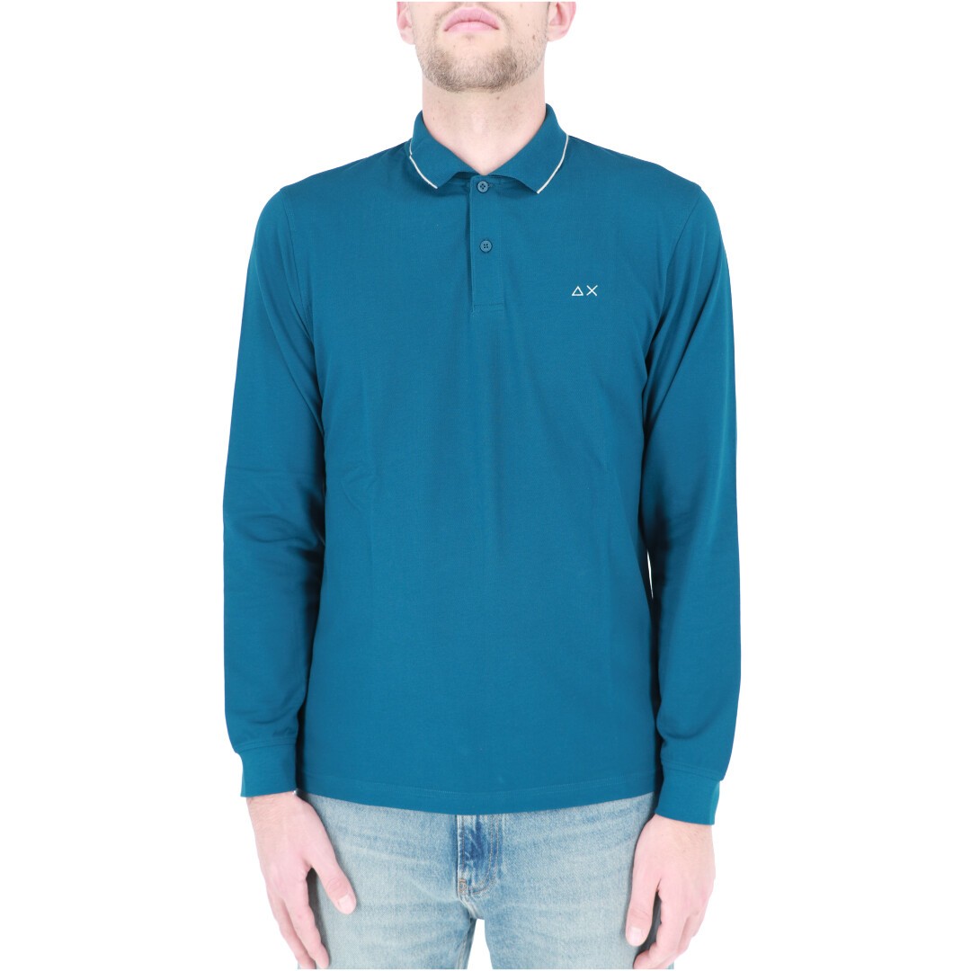 Sun68 Polo Sun 68 Uomo Small Stripes Manica Lunga A44104W