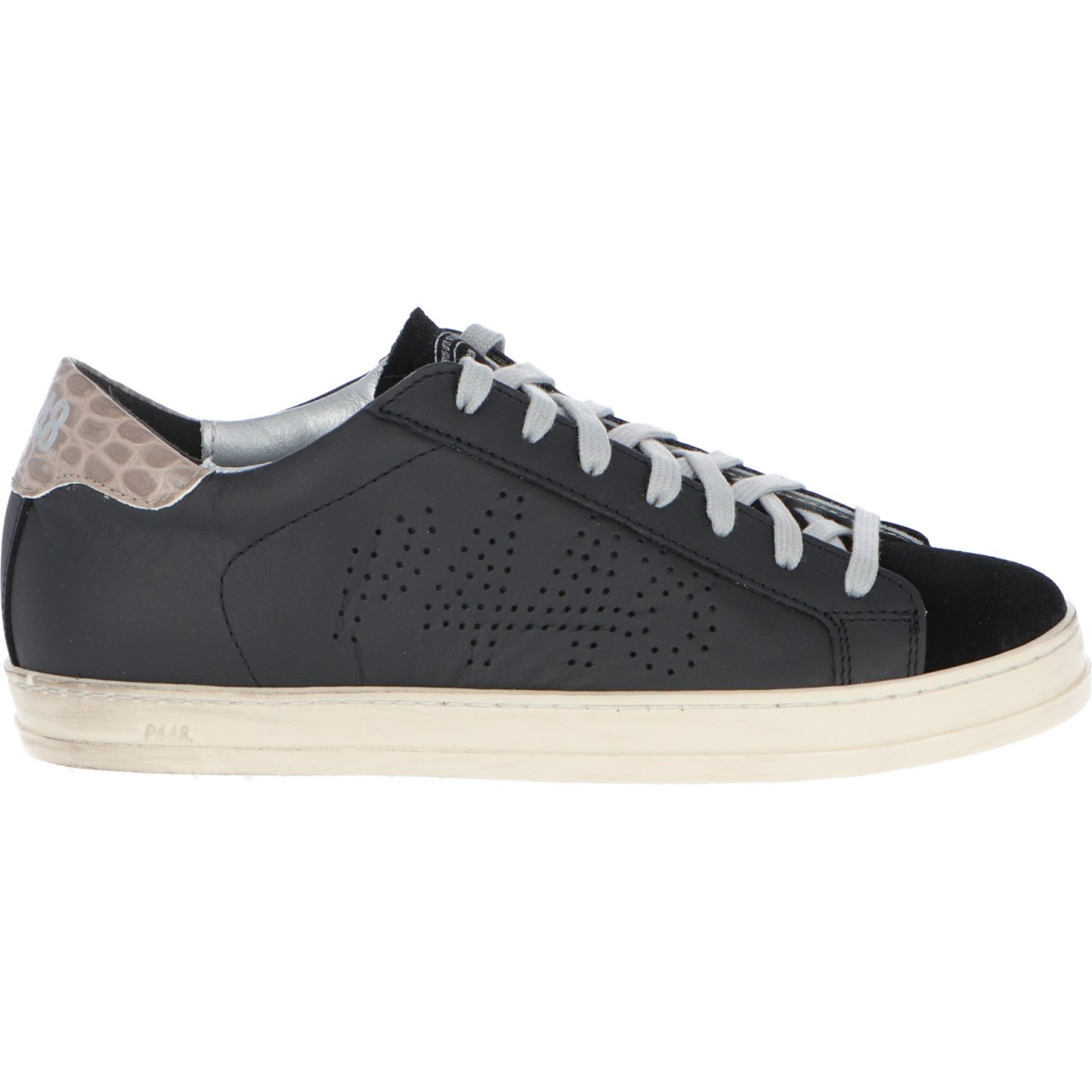 Scarpa P448 Donna John Black Rock Pelle Made In Italy SNEAKERS SCARPE DONNA Ochner Shop