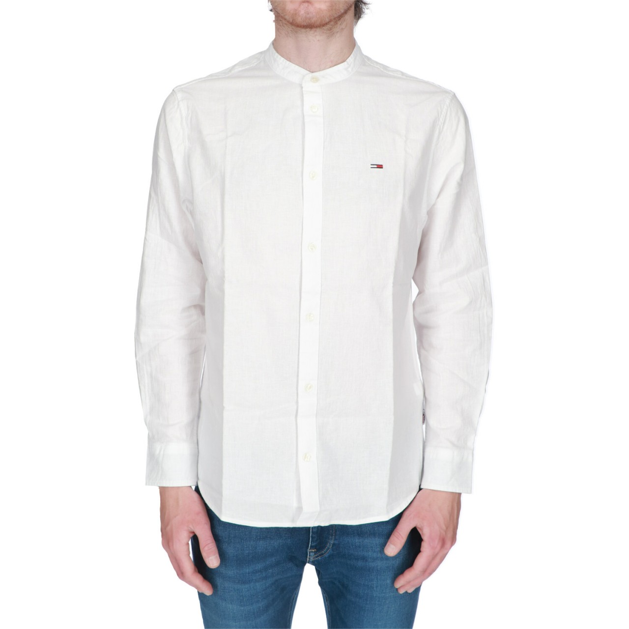 Tommy hilfiger Uomo Camicia Tommy Hilfiger Jeans Uomo Mao Linen Blend 15927T